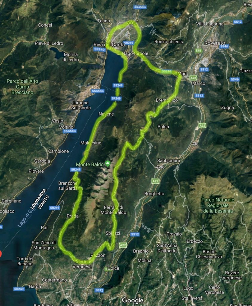 itinerario Riva del Garda - Monte Baldo