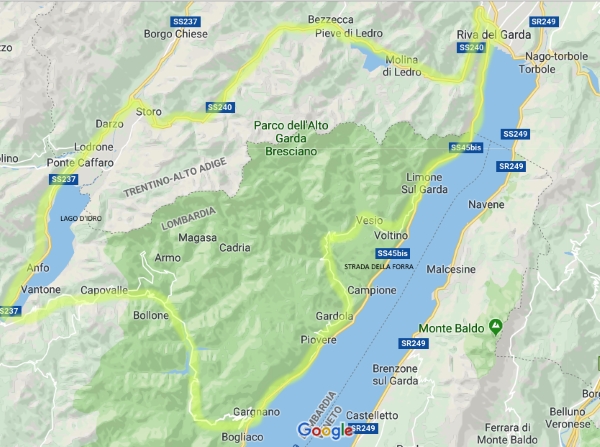 itinerario Garda - Idro - Ledro